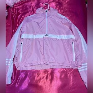 Cute pink addidas windbreaker xl